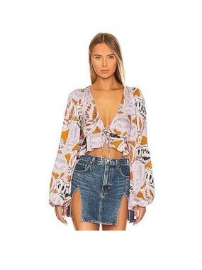 NWT For Love & Lemons Esmerelda Crop Top Size XS Revolve